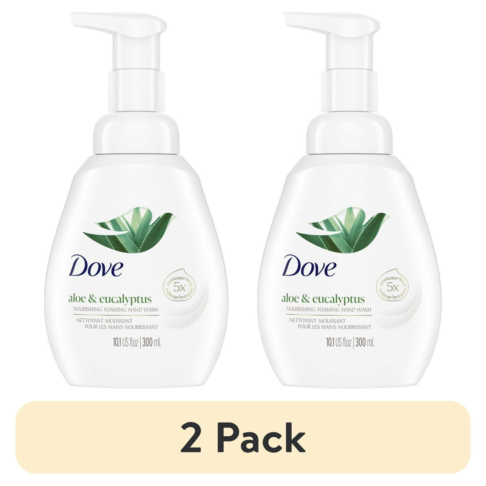 (2 pack) D ove Nourishing Women's Foaming Hand Soap All Skin Aloe & Eucalyptus, 10.1 oz