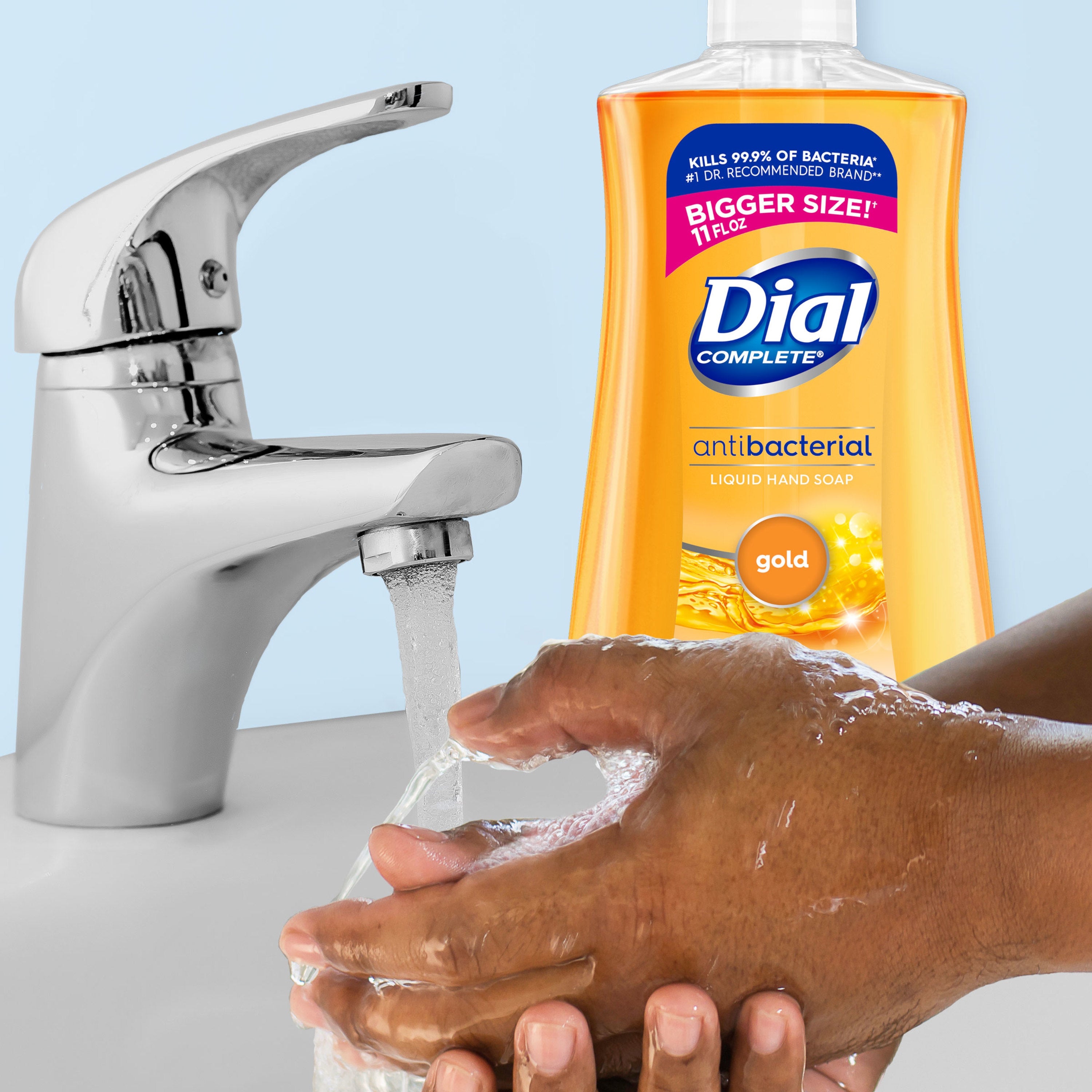 (3 pack) Dial Antibacterial Liquid Hand Soap, Gold, 11 fl oz
